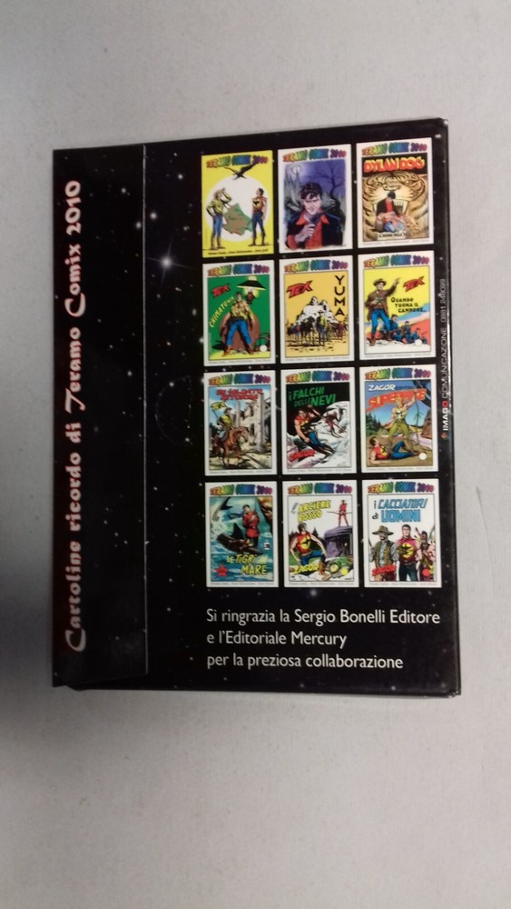 Teramo Comix 2010, postcard box, with postal cancellation.