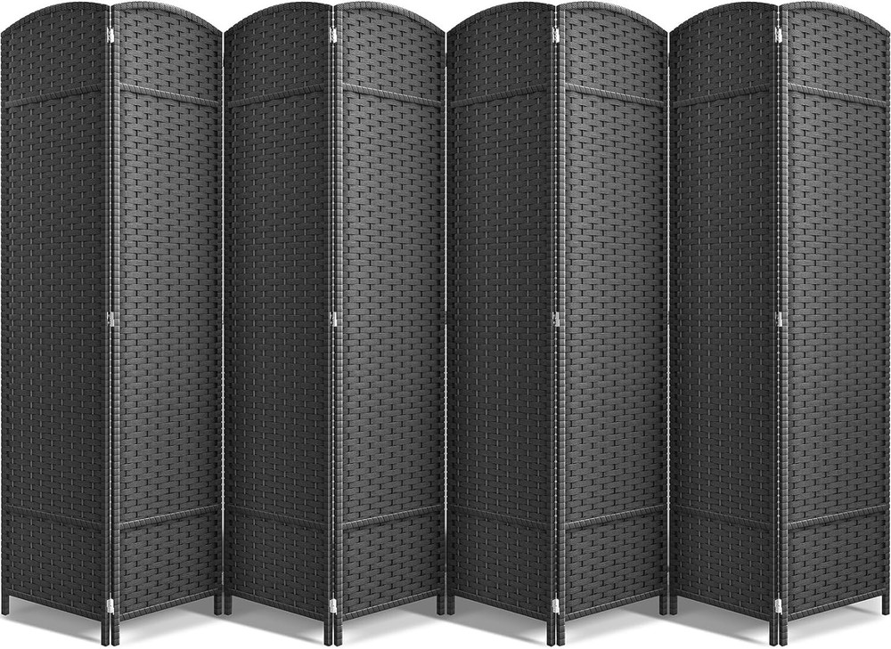 Sorbus Extra Wide 130” L Room Divider - Foldable 8 Panel Privacy Screen (Grey)