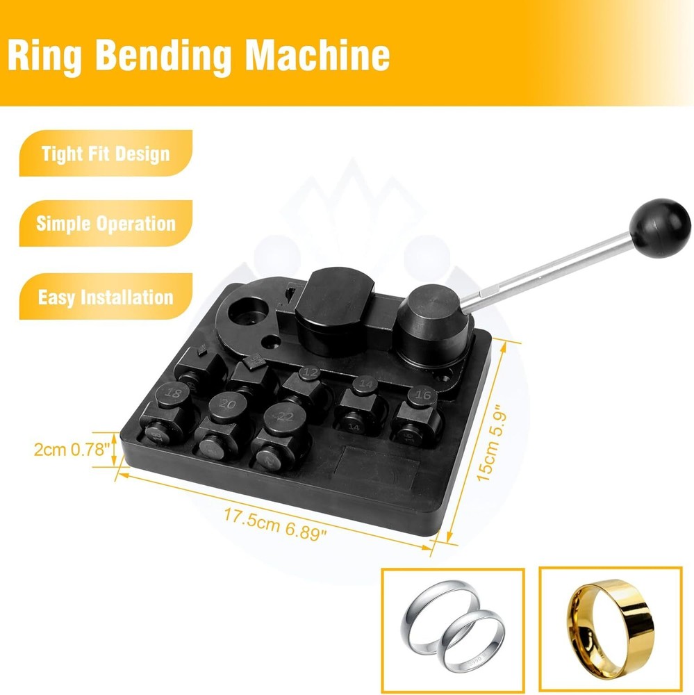 Ring Bender Ring Bending Tool Kit, Ring Making Tool with Nylon Dies Ring Bending