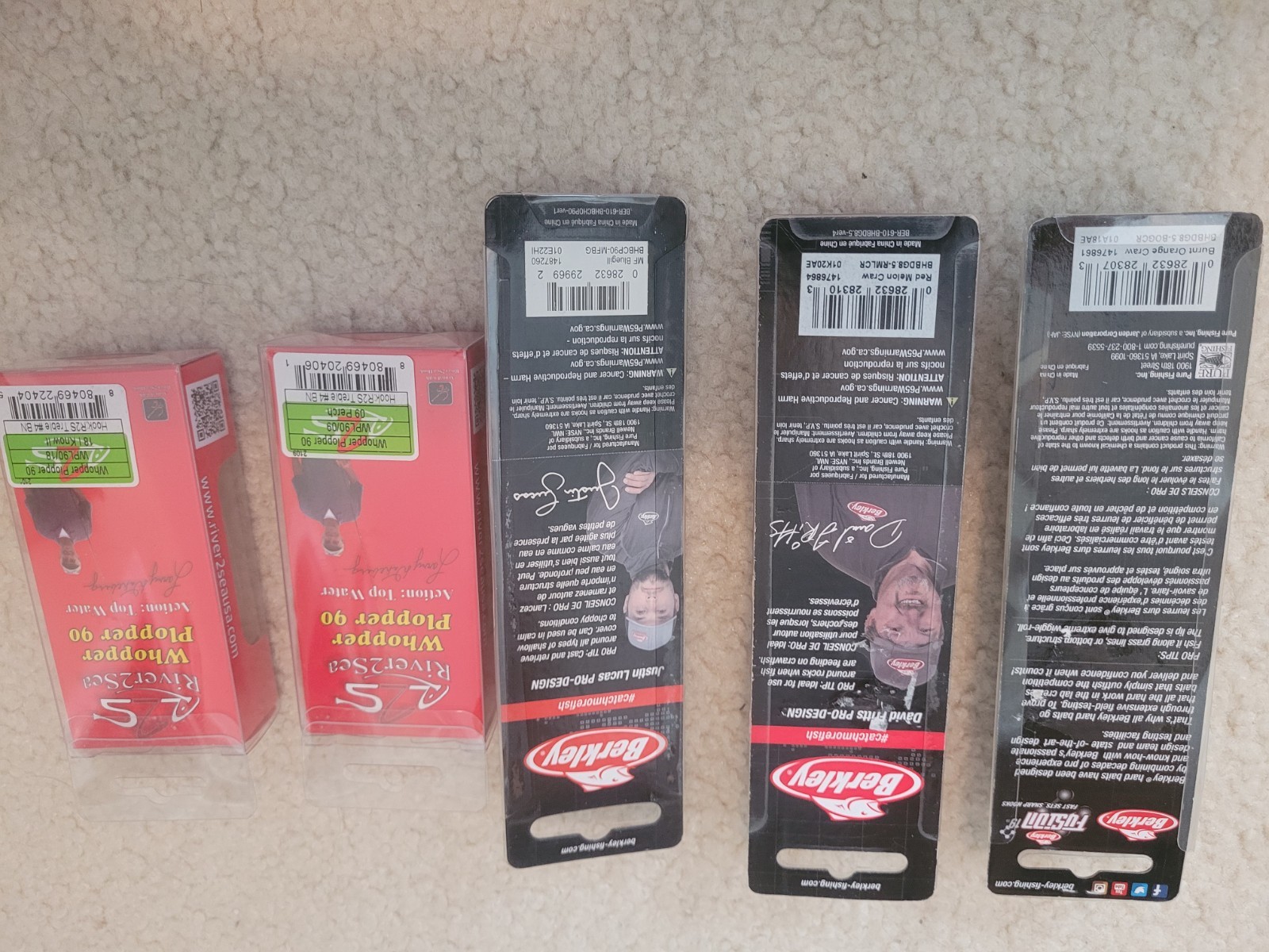 Fishing lures mixed lot of 5