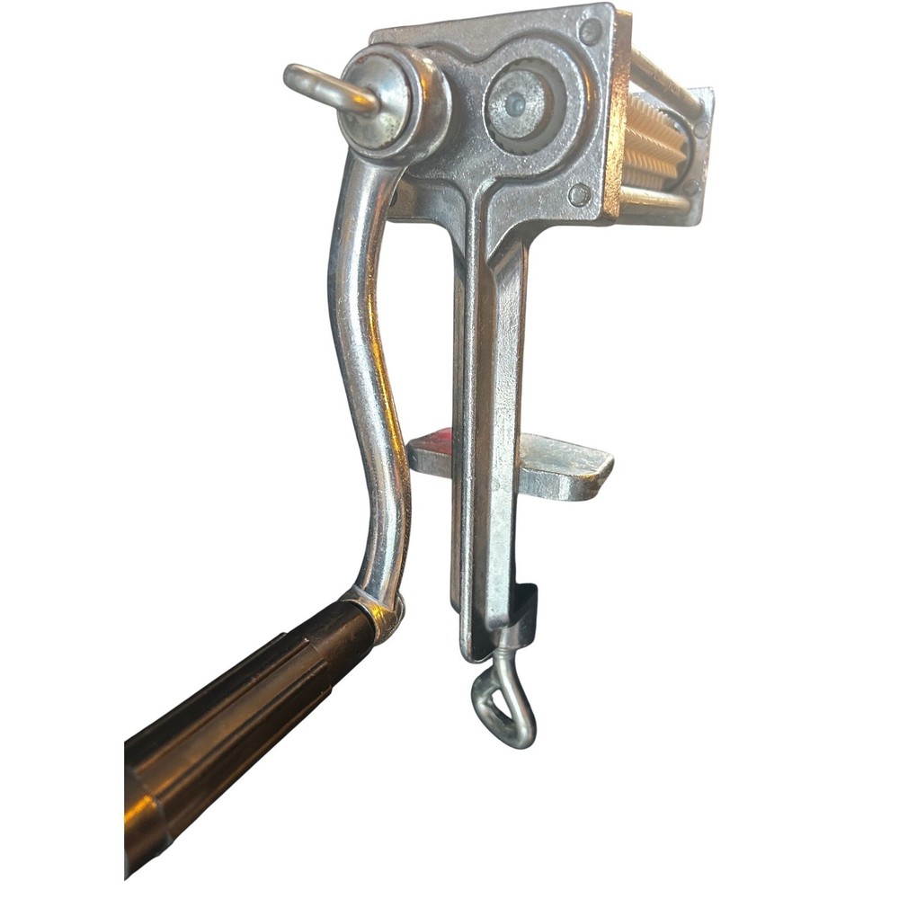 Manual Hand Crank Meat Tenderizer Dual Spiked Rollers Table Mount C-Clamp Silver
