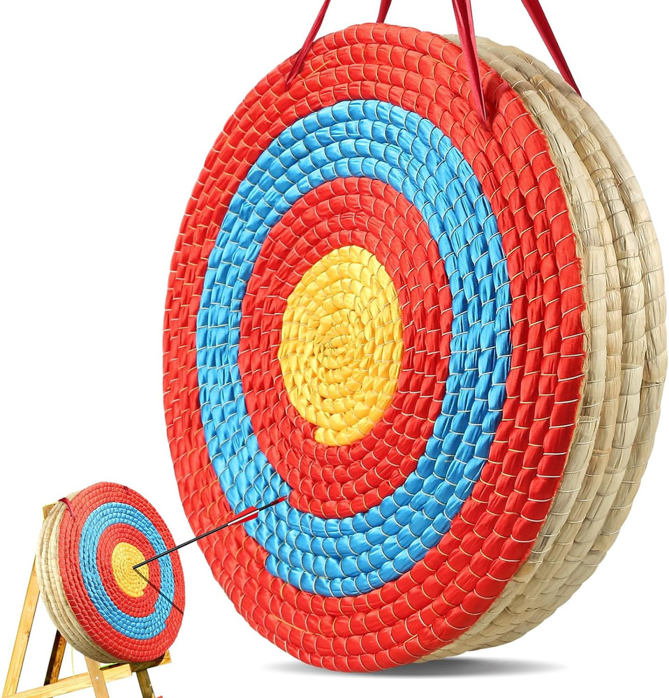 Traditional Hand-Made Solid Straw round Archery Target Shooting Bow