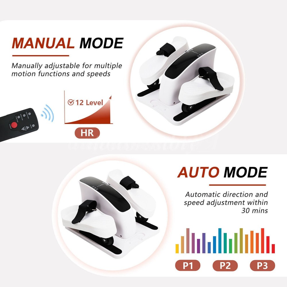 Ellipse Electric Elliptical Machine Under Desk Leg Exerciser Fully Assembled LCD