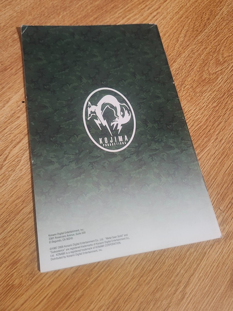Metal Gear Solid 3 (Playstaion 2) Game Booklet