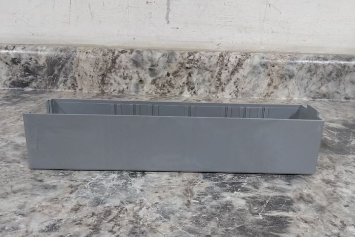 Akro-Mills 20228 56 Pk 10.5625 In Overall Length Gray Shelf Storage Bin