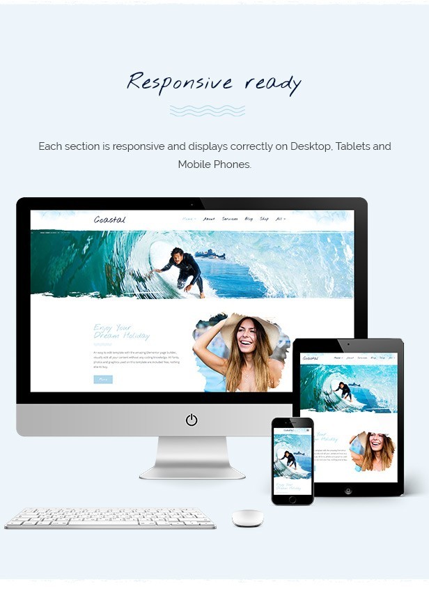 Travel & Surf Grunge Theme - Wordpress Elementor Template Kit