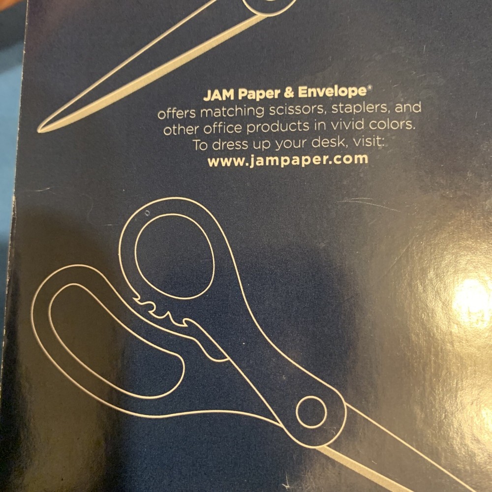 BN Jam Paper HD Multi-Purpose Precision Scissors Stainless Blades 342BL Sealed