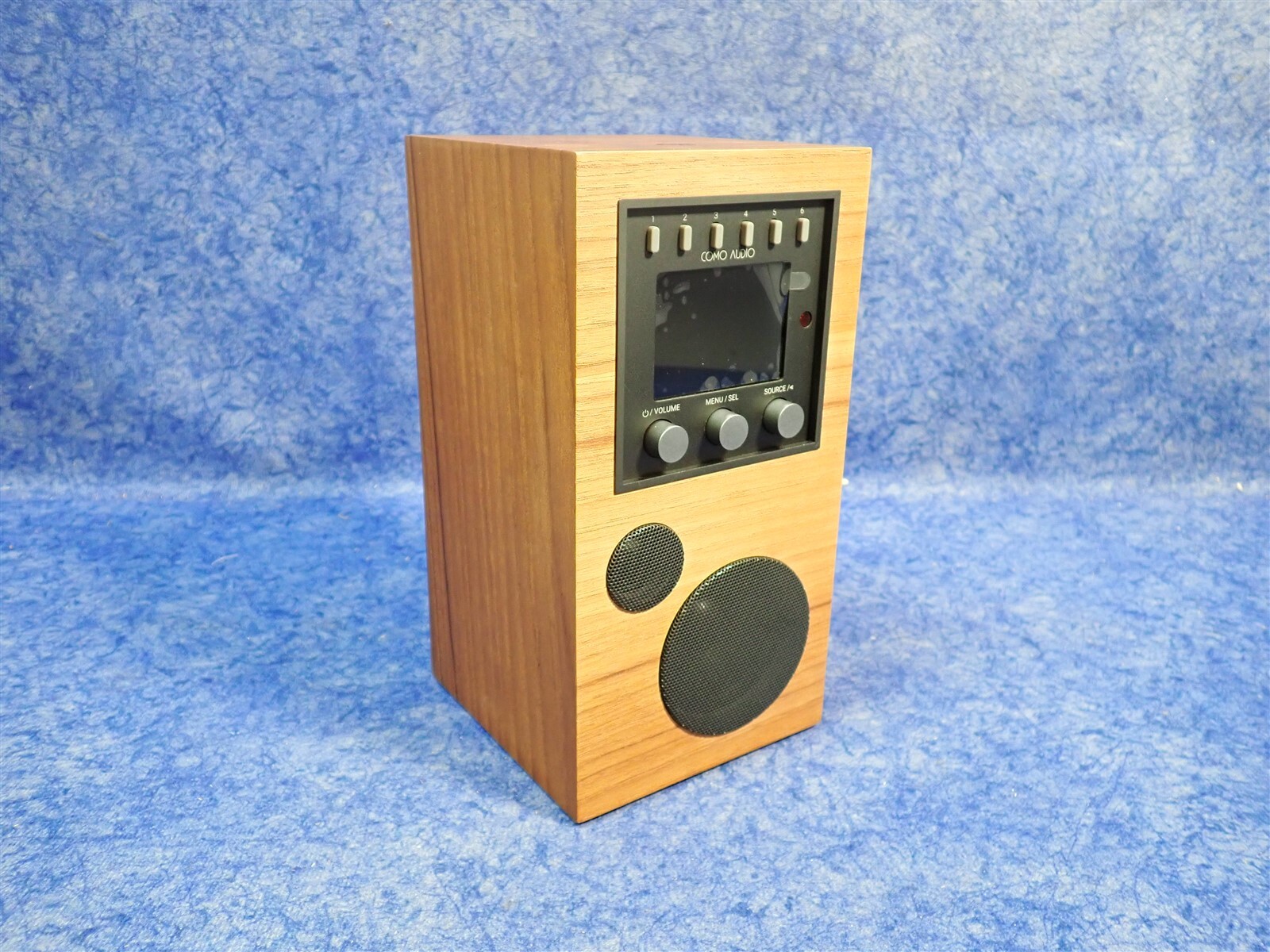 NEW Como Audio Amico AMTBA A Portable Wireless Smart Speaker System Teak/Black