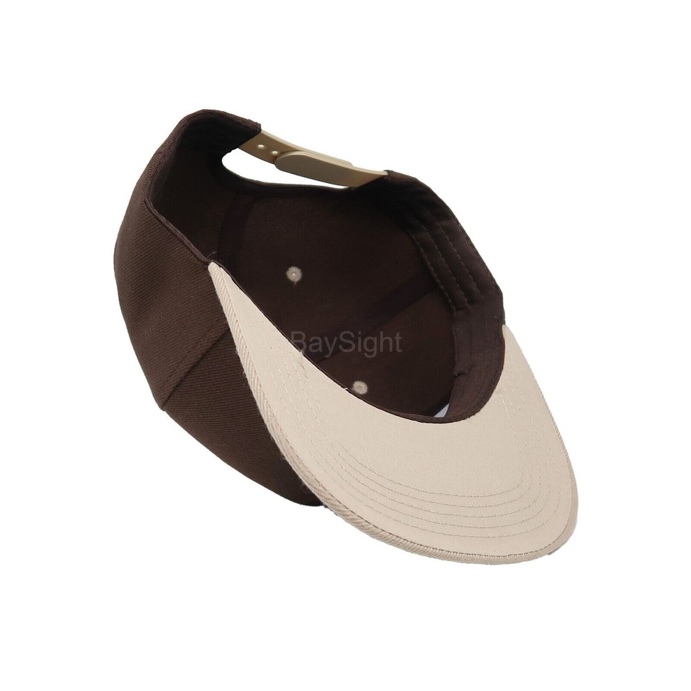 Baseball Cap Plain Snapback Adjustable One Size Trucker Hat New Flat Bill Black