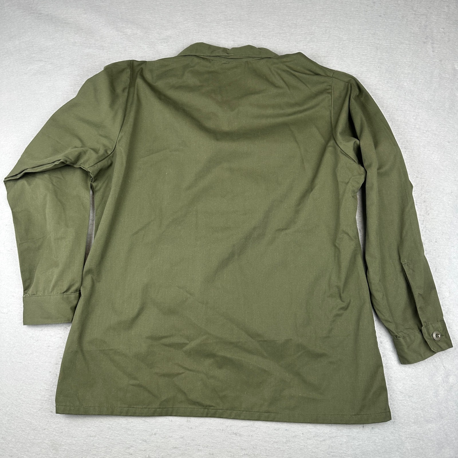 Vintage Military Utility Shirt Mens 17.5 Fits XL OG 507 Vietnam Era Dura Press