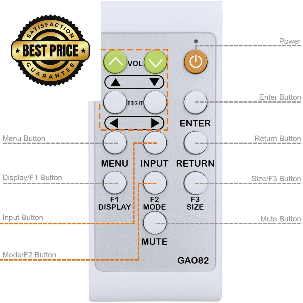 Replacement Remote Control for Sharp Display LCD Monitor Same with remote