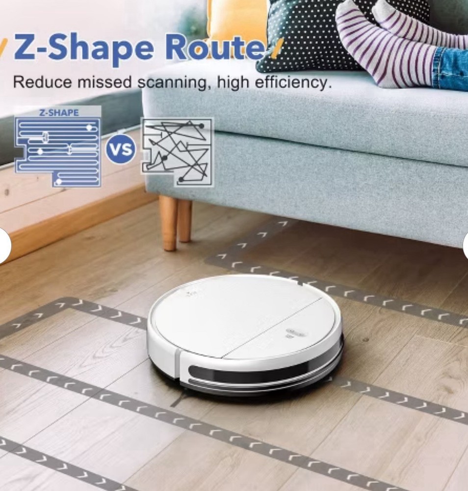 MAMNV BR151 Robot Vacuum and Mop Combo, with APP/Remote,White