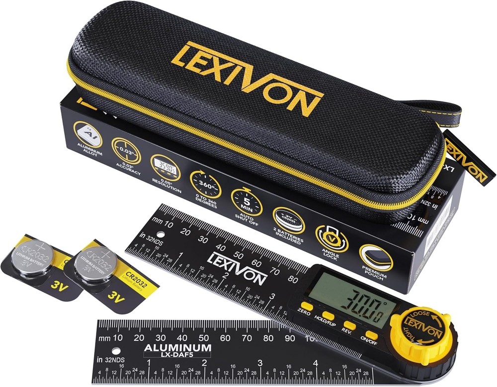 130mm Angle Finder with High-Resolution Display & Heavy-Duty Case