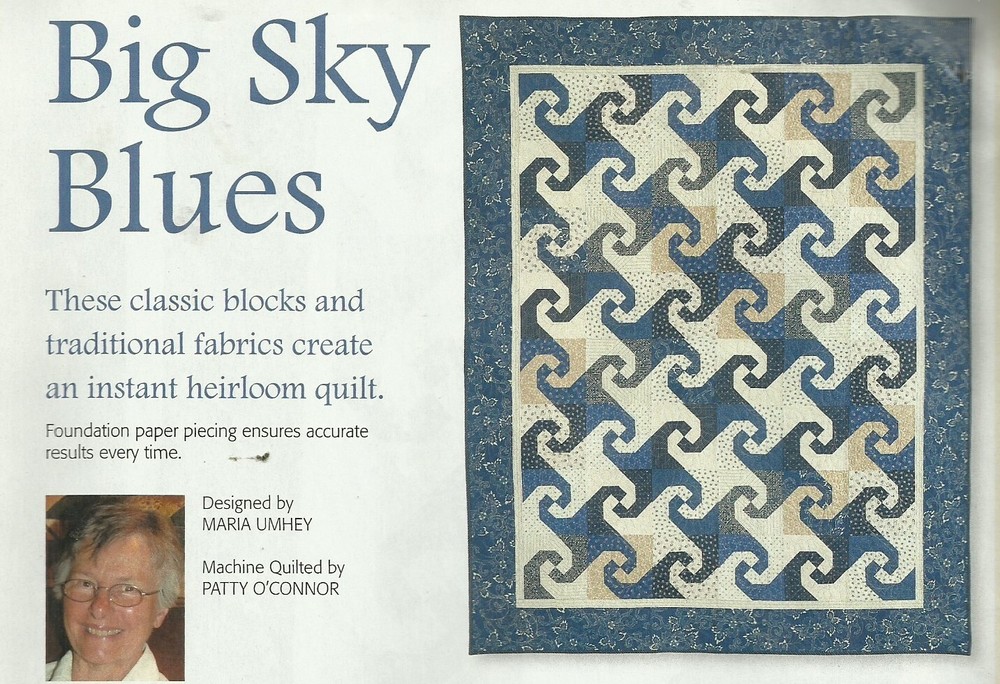 B0011 BIG SKY BLUES QUILT PATTERN/INSTRUCTIONS