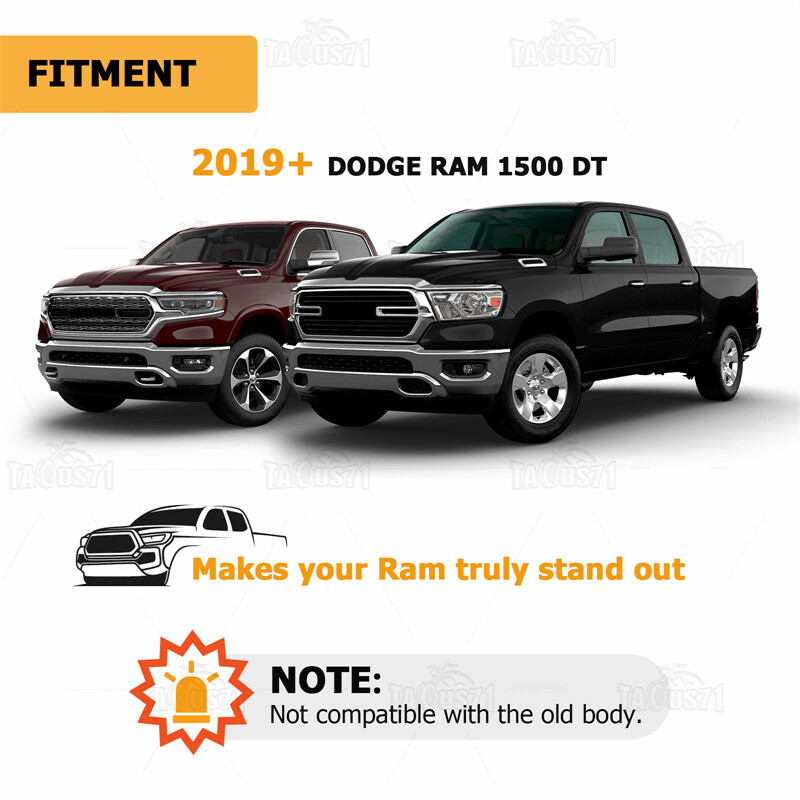 For 2019 2020 2021 2022 2023 2024 Ram 1500 DT Heavy Duty Front Tow Hooks +Bezels