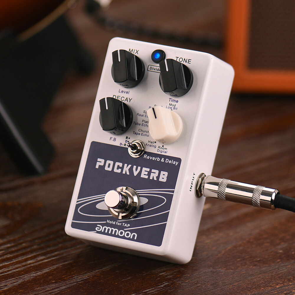 POCKVERB Reverb & Delay Effect Pedal With Tap Tempo Function True Bypass G9L6
