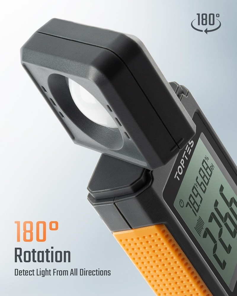 Multifunctional Light Meter: Lux and Foot Candles Meter with Backlit Display