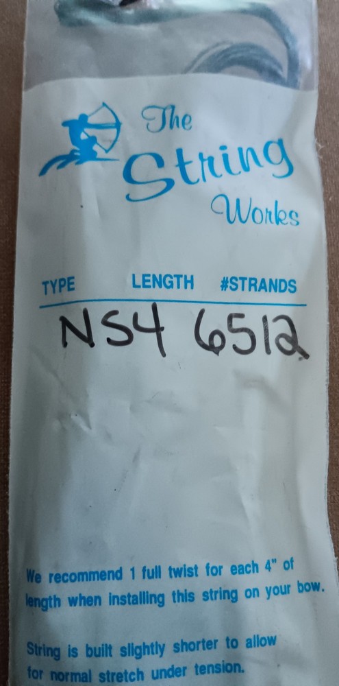 New The String Works Bow String Cable NS4 Black 65 in 12 Strands!
