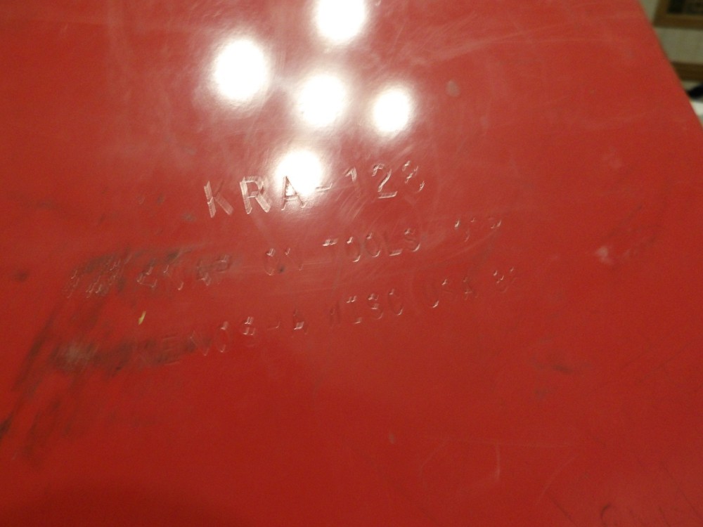 Snap On Tools USA - Red Metal Tool Box Only Dated 86, KRA-128