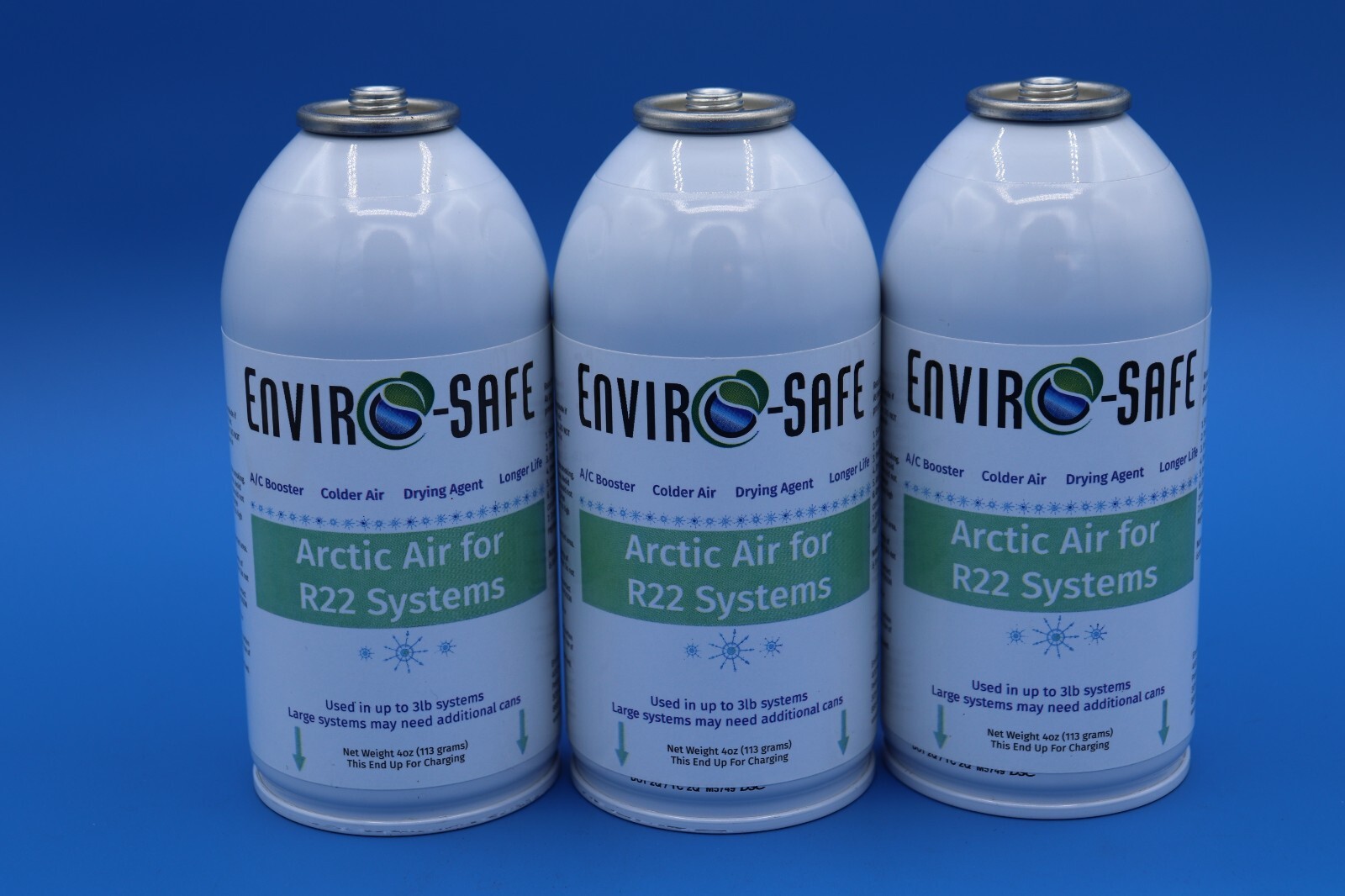 Arctic Air for R22 AC, GET COLDER AIR, Envirosafe, (3) cans