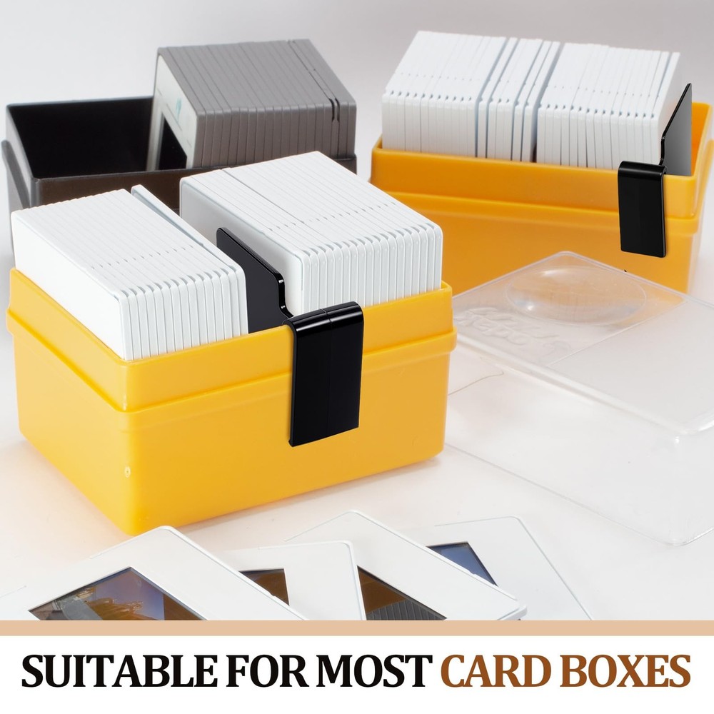 Chunful 20 Pcs Black Card Box Dividers, ABS Max Opening Width:4mm,