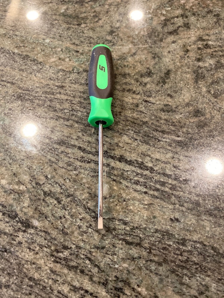 Snap On sgd304bg flat tip soft grip mini tip screwdriver green