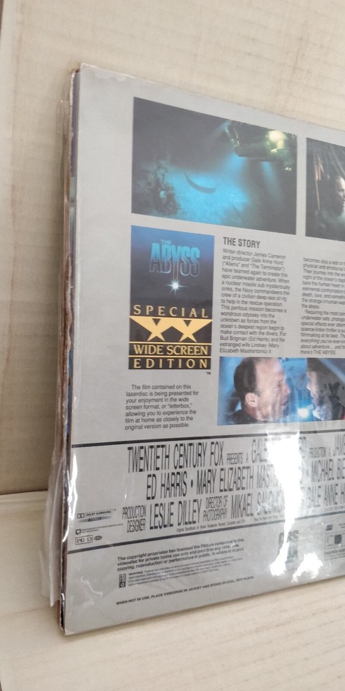 "The Abyss" Special Widescreen Laserdisc LD - Ed Harris CBS FOX