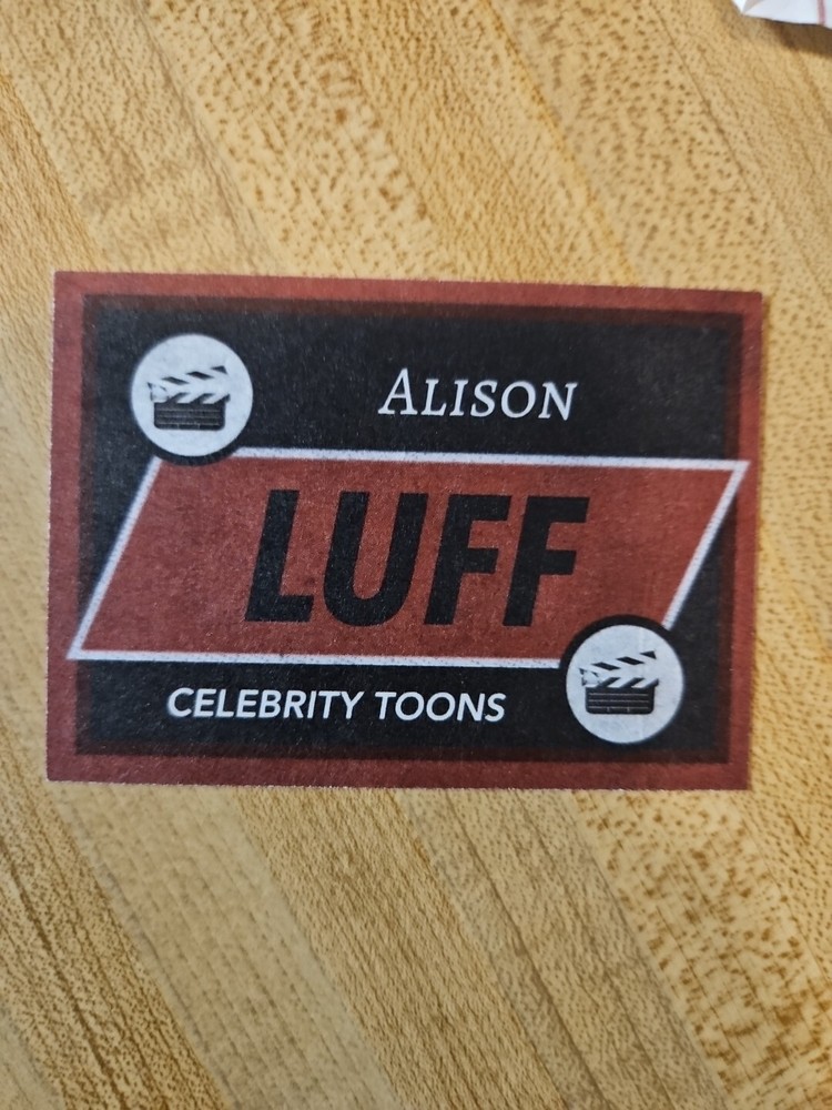 Alison Luff Custom Signed Card - Celebrity Toons