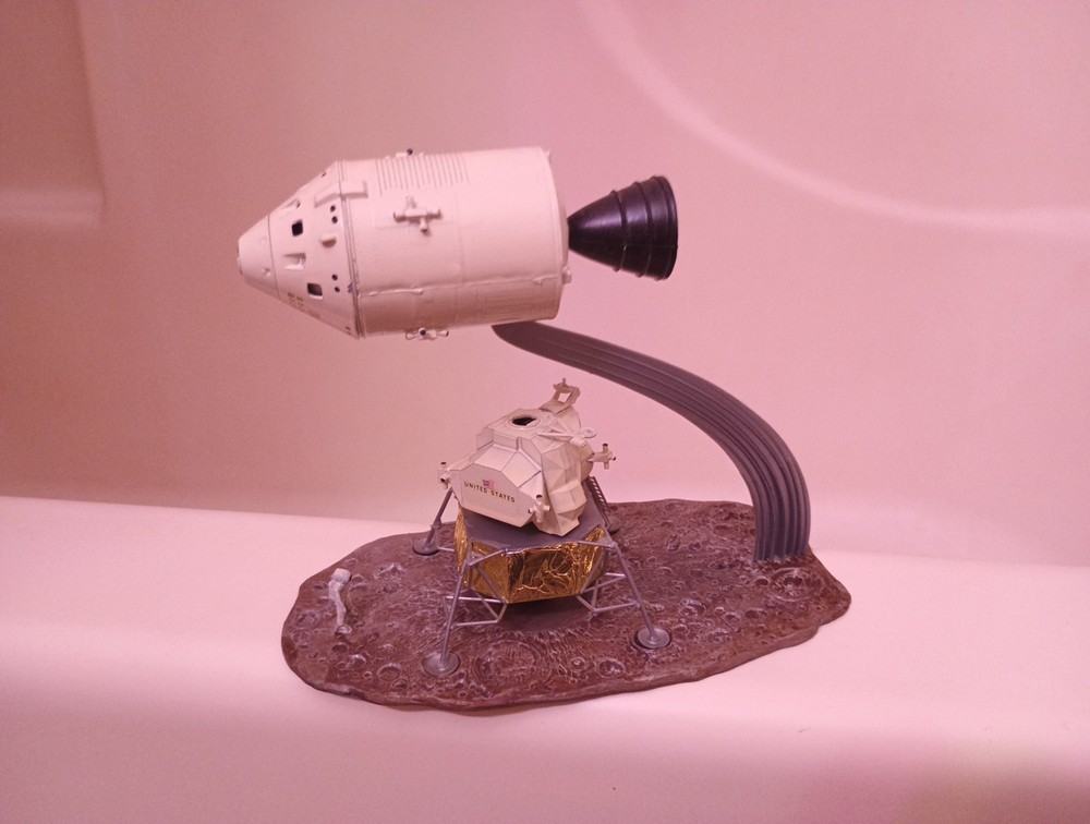 🏁 Built Model Kit Vintage REVELL 1975 Apollo 11 COLUMBIA + EAGLE Kit 1:96  🏁