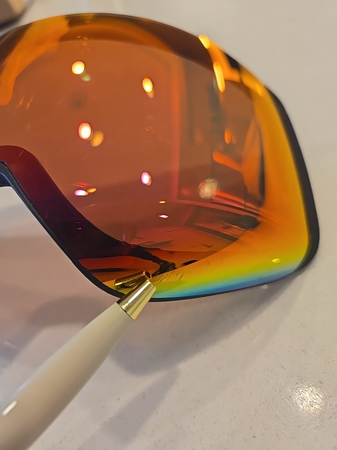 Smith 4D Mag Chromapop Sun Red Mirror Replacement Goggle Lens Used