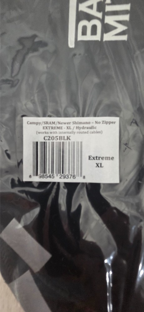 C205BLK BAR MITTS Extreme XL