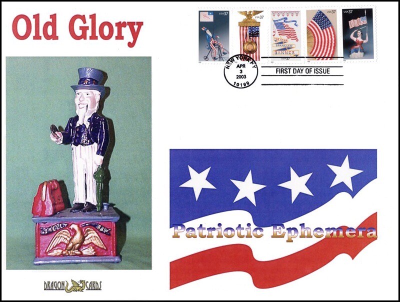 Sc. 3780a Old Glory Dragon Cards FDC