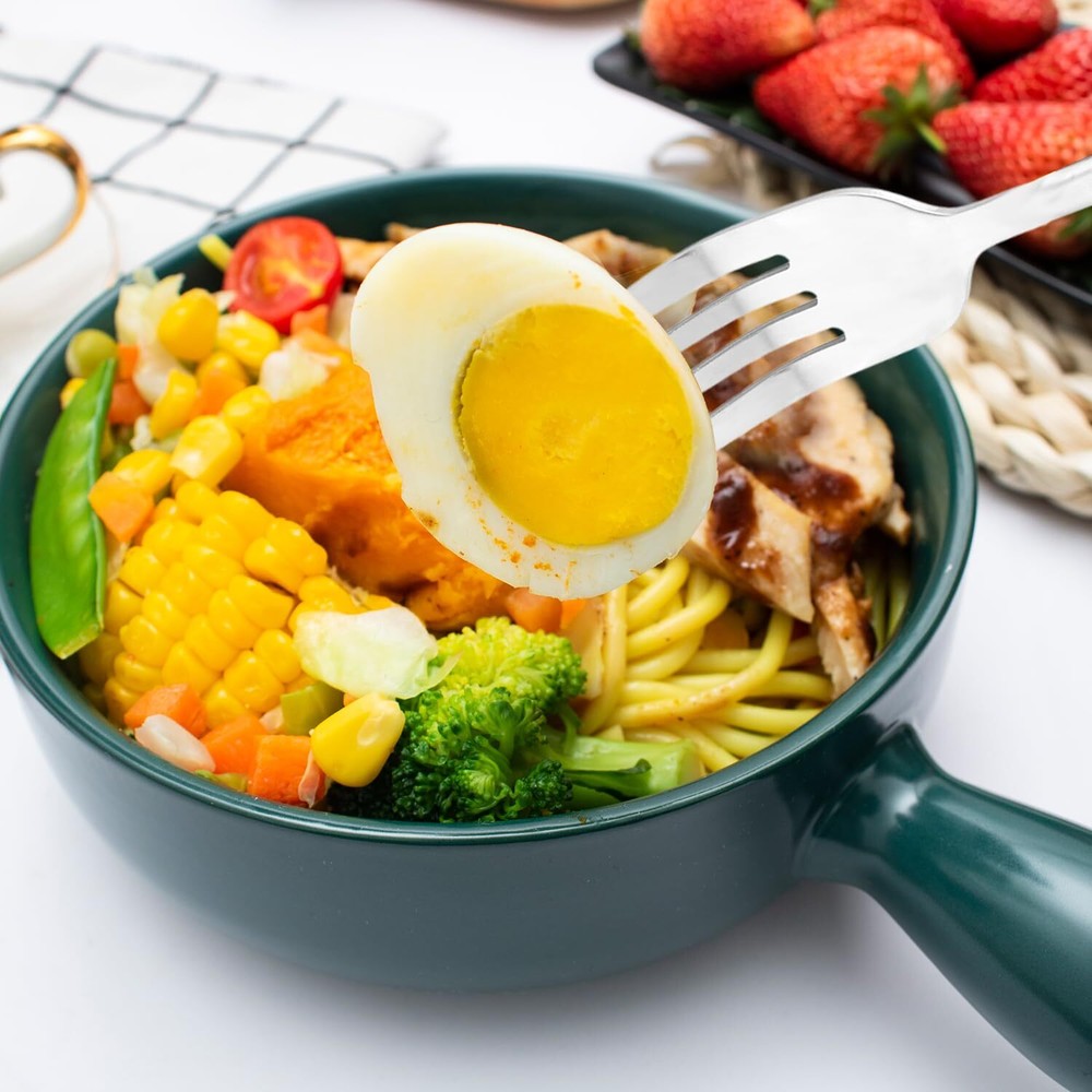 Extendable fork Spoon Telescopic Fork and Spoon Set Stainless Steel Long For