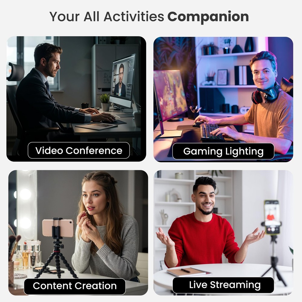Monitor Light Bar for Computer & Laptop – Remote&Touch Control, Streaming Vid...