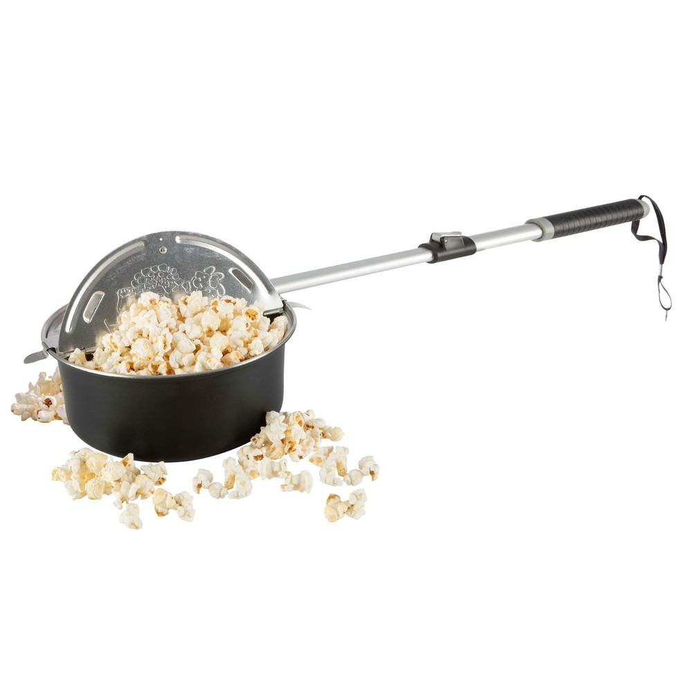 Campfire Popcorn Popper - Old Fashioned Popcorn Maker with Telescoping Handle...