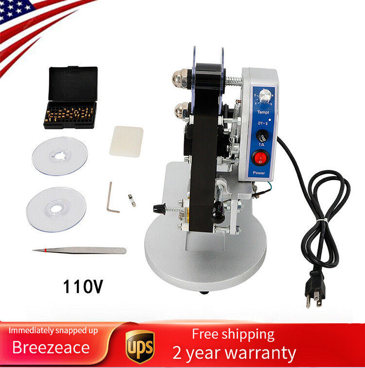 DY - 8 Hot Stamp Printer Ribbon Coding Hot Foil Stamping Date Code Tools Manual