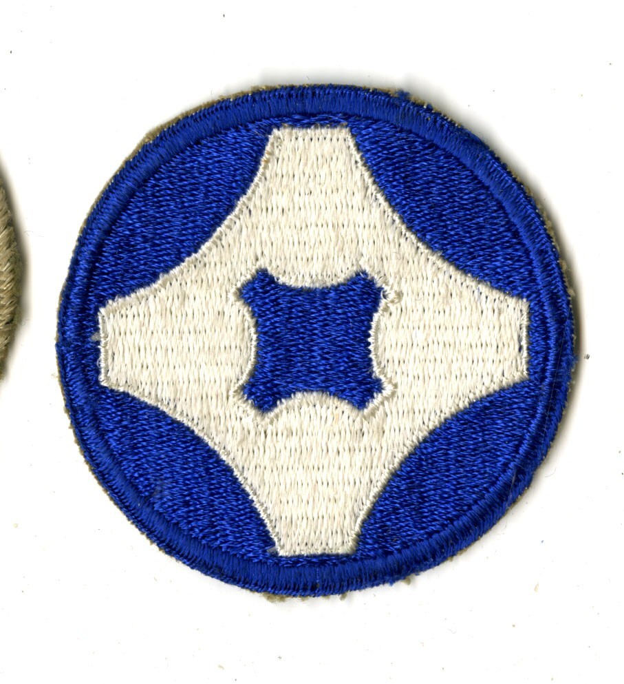 4th Service Command White Back Patch WWII Vintage Southern States