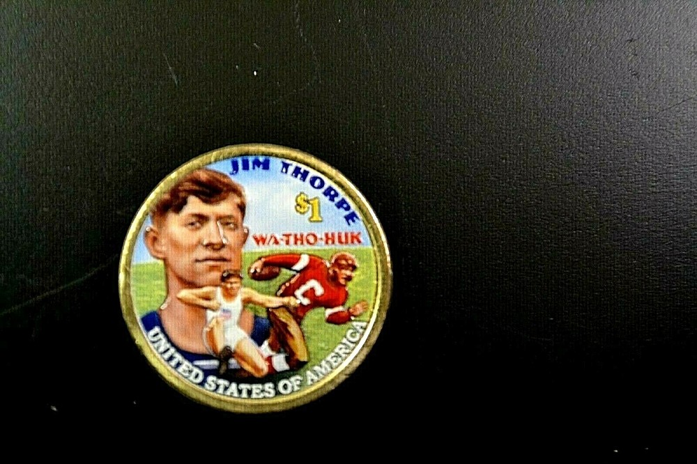 2018 Native American Dollar Colorized on The Reverse Side