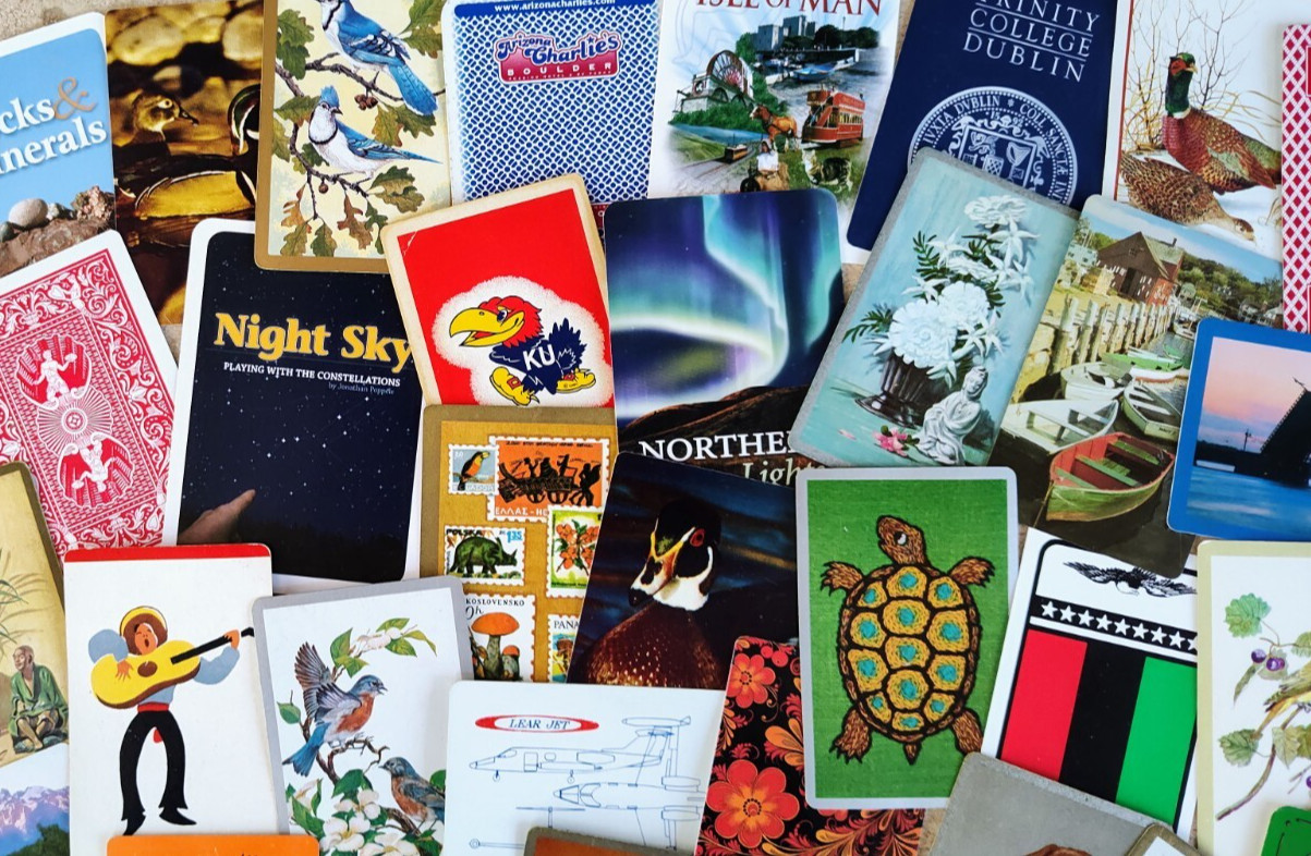 Random Lot of 50 Vintage to Modern Playing Cards for Junk Journaling