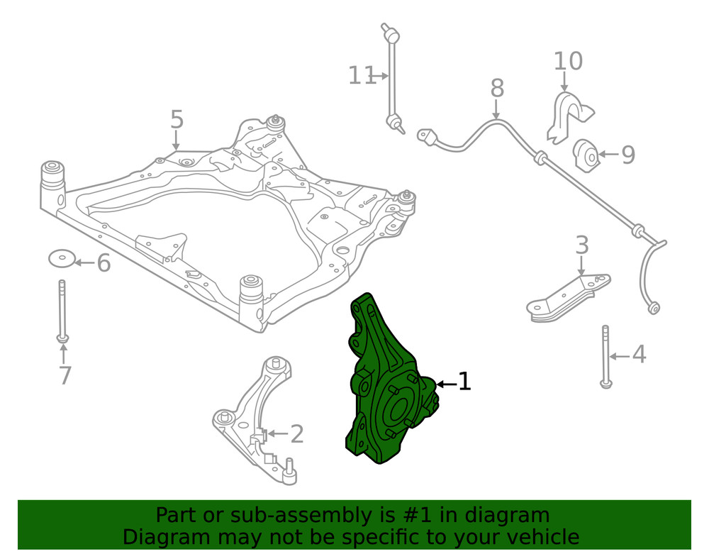 Genuine Nissan Steering Knuckle 40015-JP00A