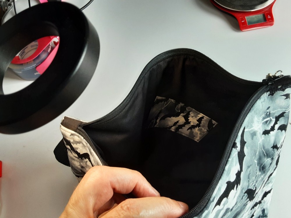 Lightning Bats Project Bag for Knitting and Crochet