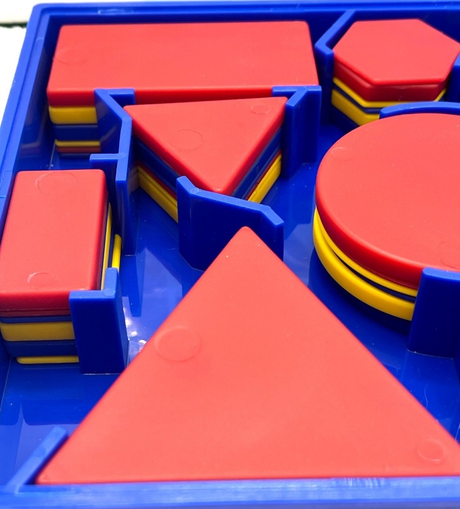 Two Attribute Block Desk Sets Geometry Shapes Early Learning Math Manipulatives