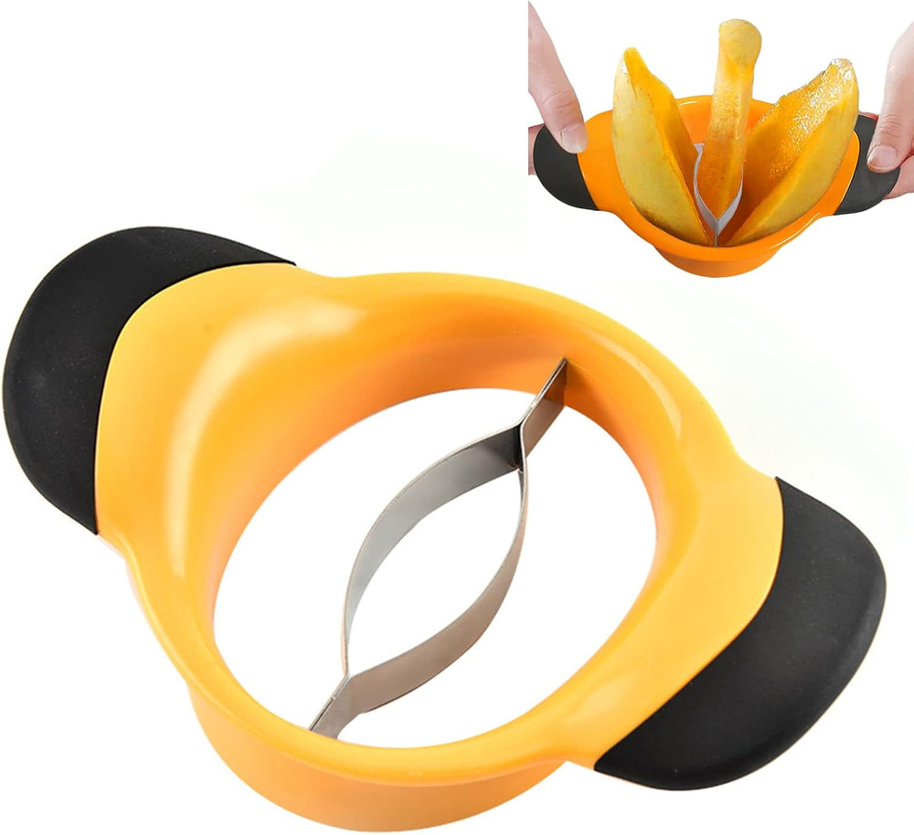 Mango Slicer, Mango Splitter, Mango Cutter with Stainless Steel Blade, Mango Pit