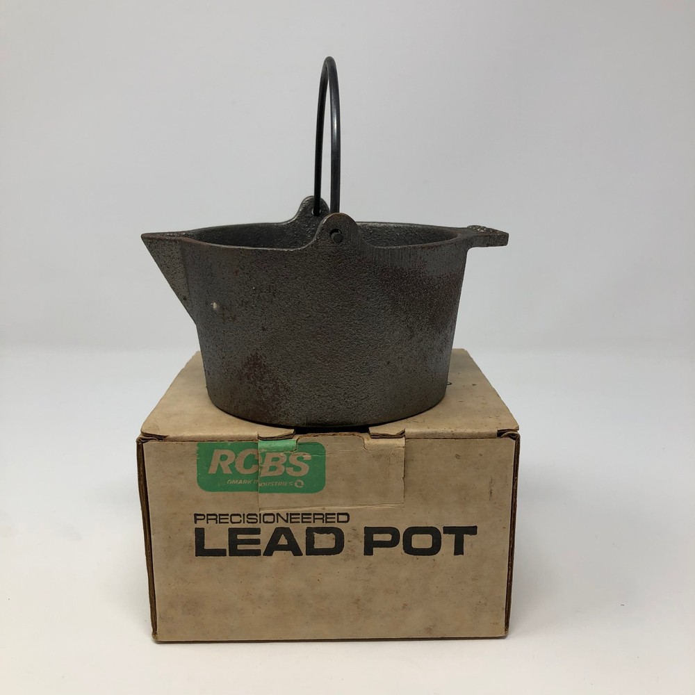 RCBS Reloading Casting Lead Pot 80010 Precisioneered Cast Iron Booklet NOS