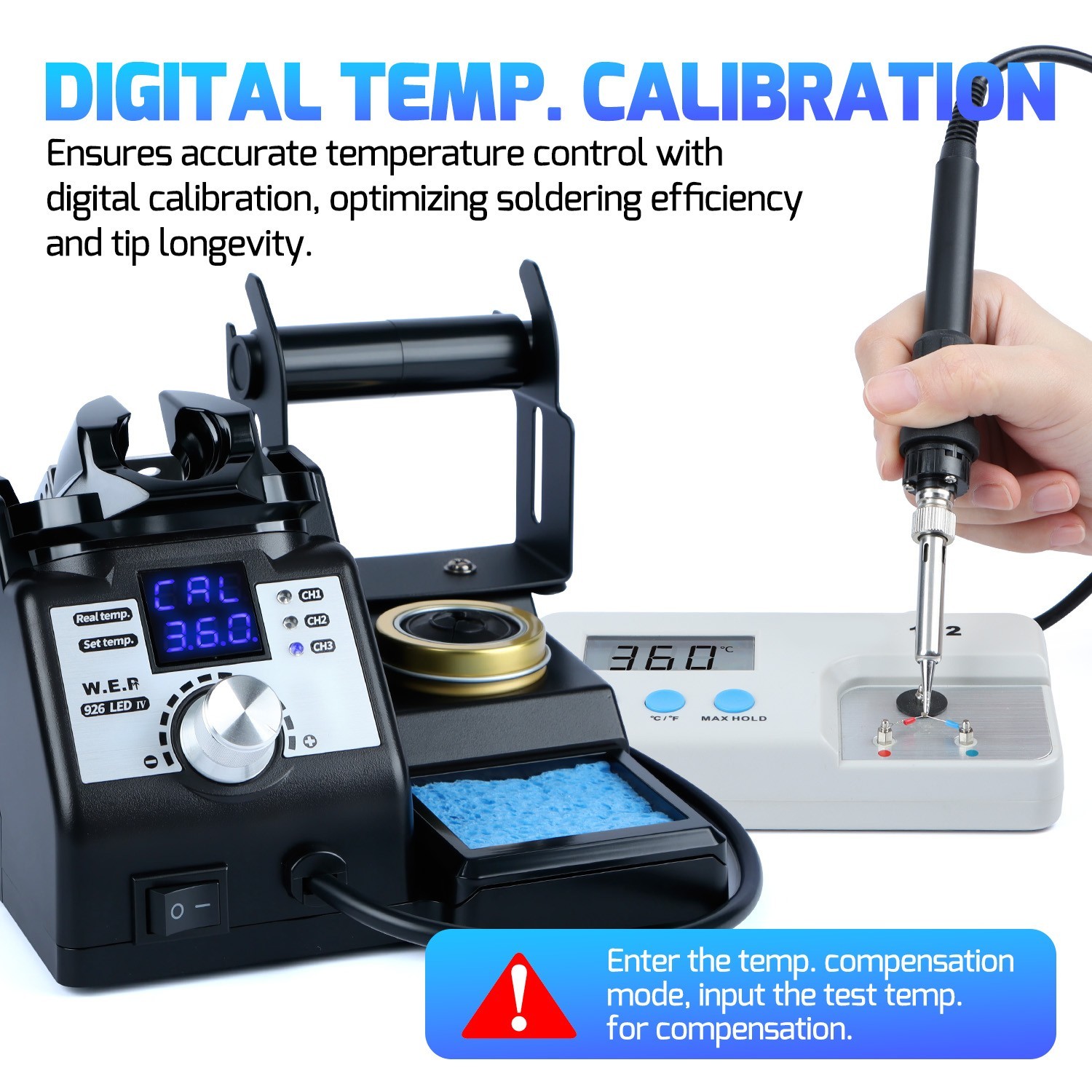 YIHUA 926LED IV 60W Dual LED Digital Display Soldering Station Welding Tool