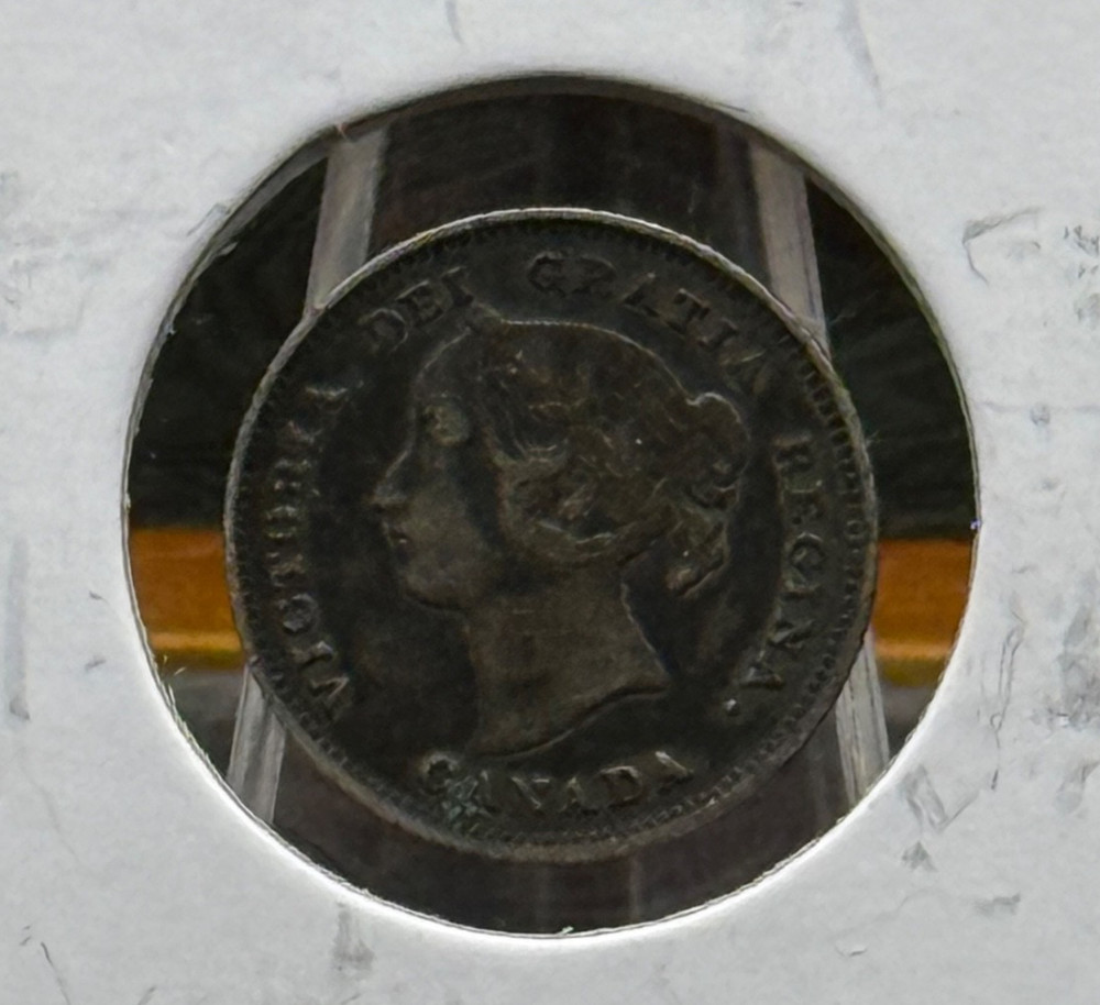 1897 Canada 5 Cents Silver Foreign Coin