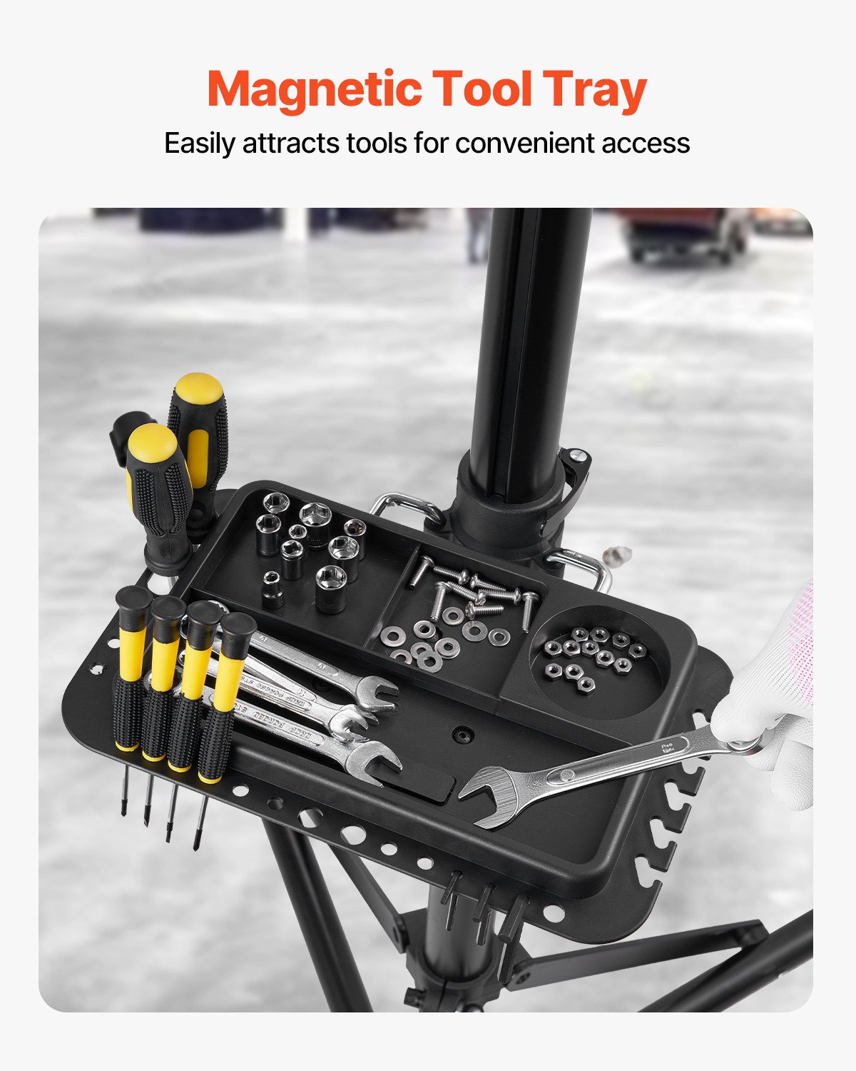 VEVOR Bike Repair Stand 85 lb Adjustable Bicycle Maintenance Rack with Tool Tray