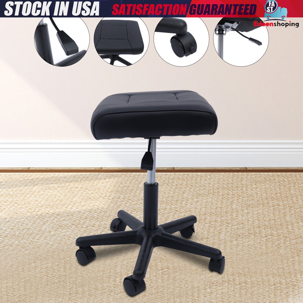 Office Foot Stool with Wheels, Height Adjustable Rolling Leg Rest Adjustable