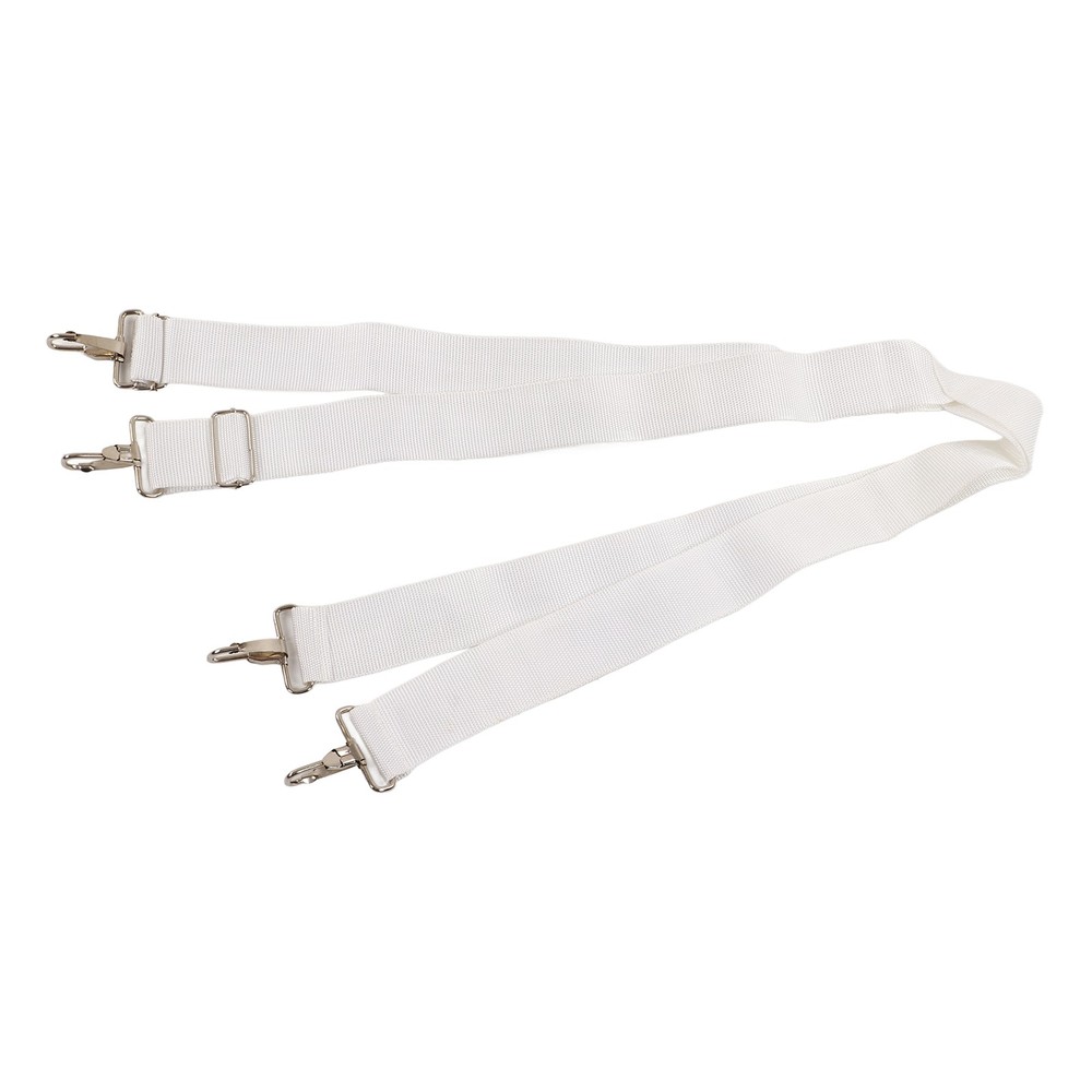 Adjustable White Bass Drum Strap Elastic Comfortable Double Shoulder Belt For Dr