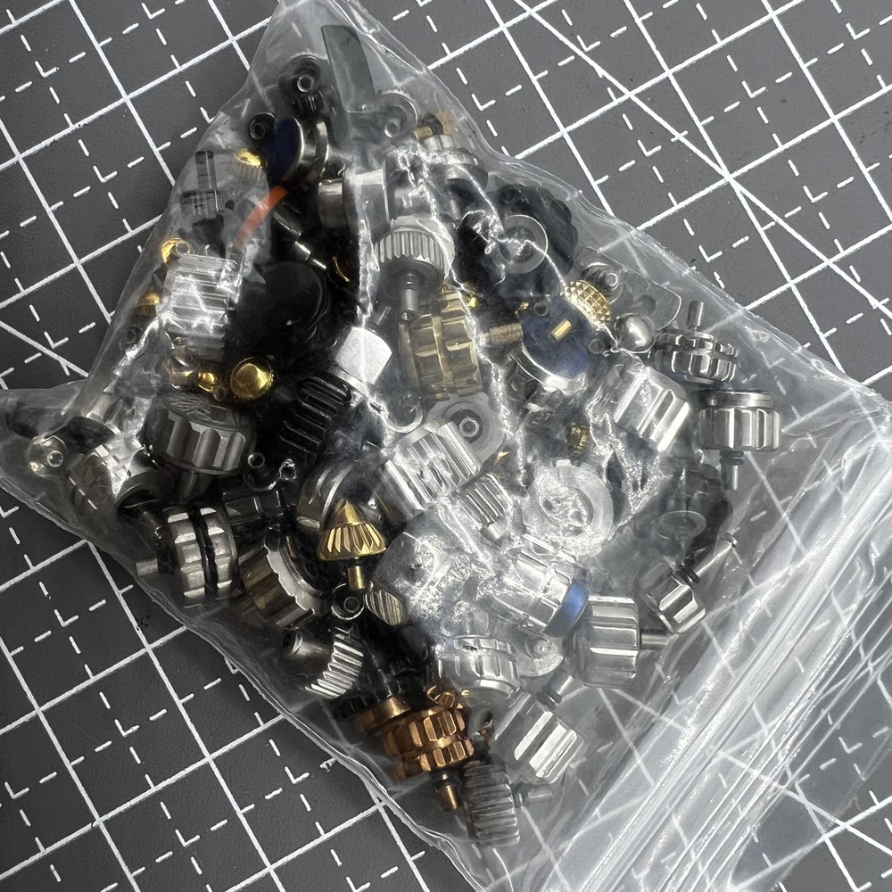100 PIECES/Pack Assortment Multiple Sizes Mixed Packaging Watch Crown